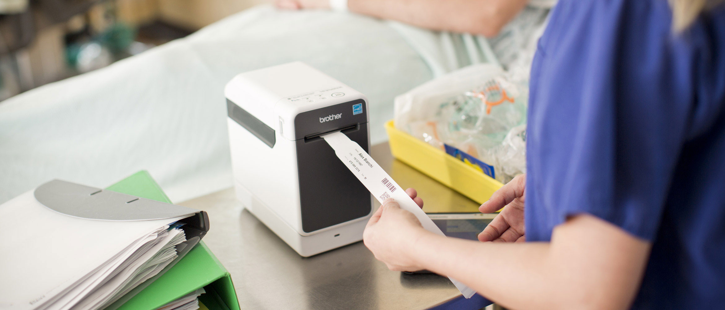 Patient wristband printing