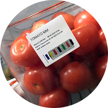Packet of tomatoes with a Brother label 