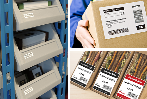 DK tapes die-cut labels