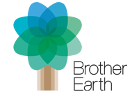 Brother Earth Logo in colour on white background