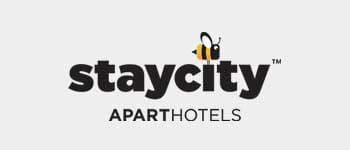 Staycity logo with bee