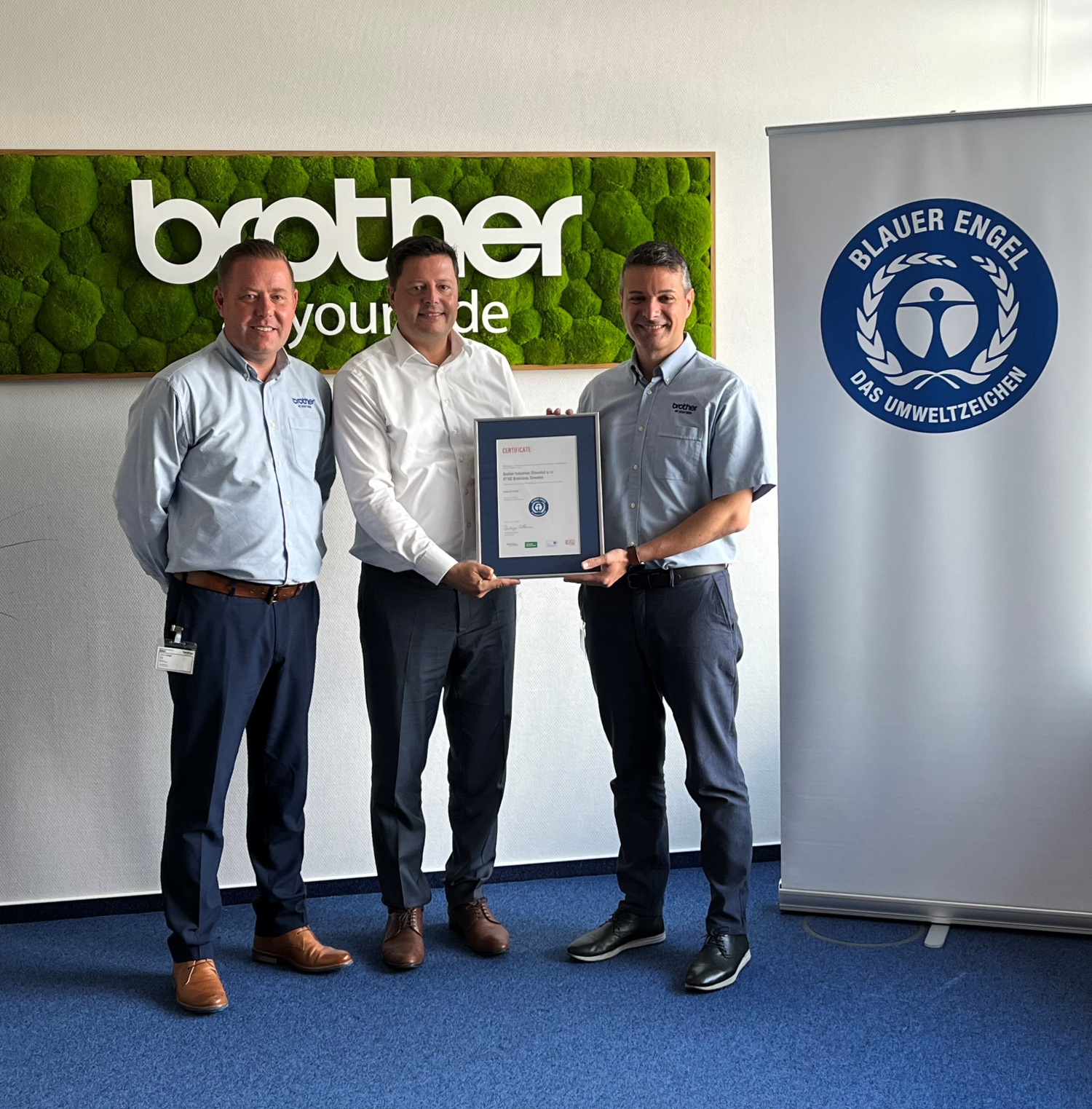 Blue Angel DE-UZ 177 (2021) certificering voor milieuvriendelijk geherfabriceerde Brother tonercartridge