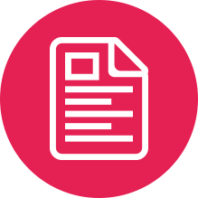 ikona strony na tle czerwonego koła