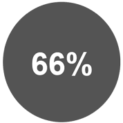 Икона на сив кръг с надпис 66%