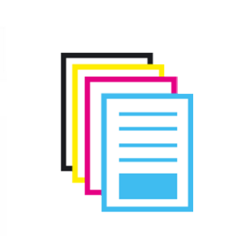Multi-coloured pages icon