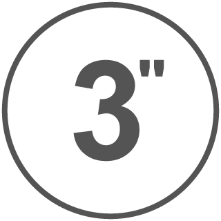 Siva ikona 3 inčev v belem krogu s sivim robom