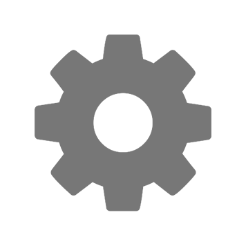 Grey cog icon