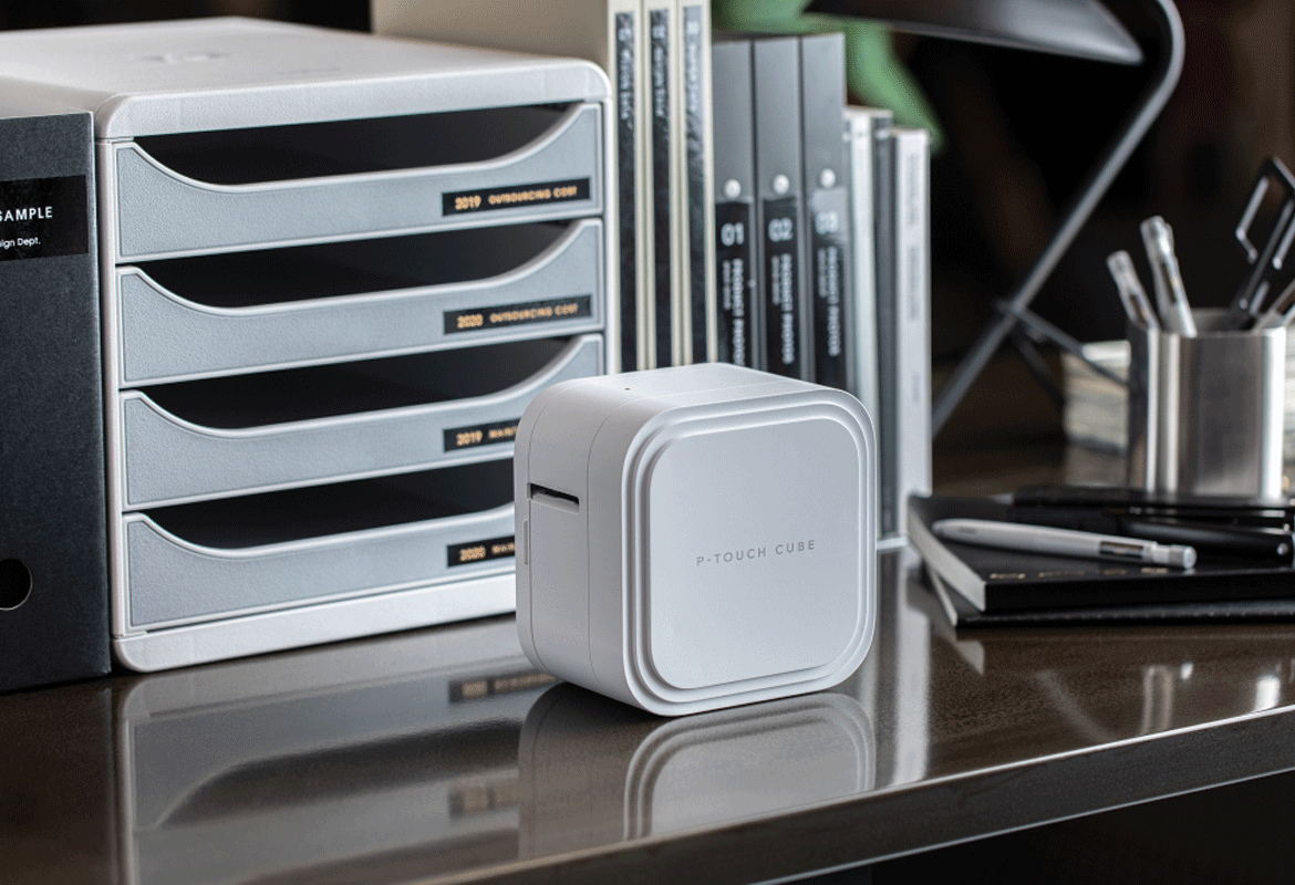 Brother P-touch CUBE on office desk