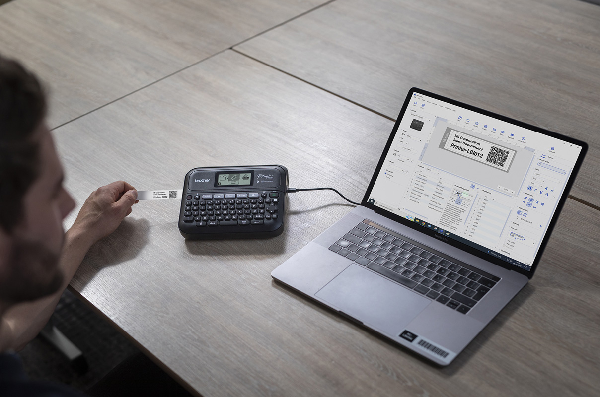 om care editează o etichetă pe software-ul p-touch editor 6 la birou