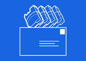Ikona formuláře vrácení inkoustové kazety