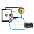 Brother Cloud i obraz mobilny i GCP z drukarką, tabletem, telefonem komórkowym i notebookiem