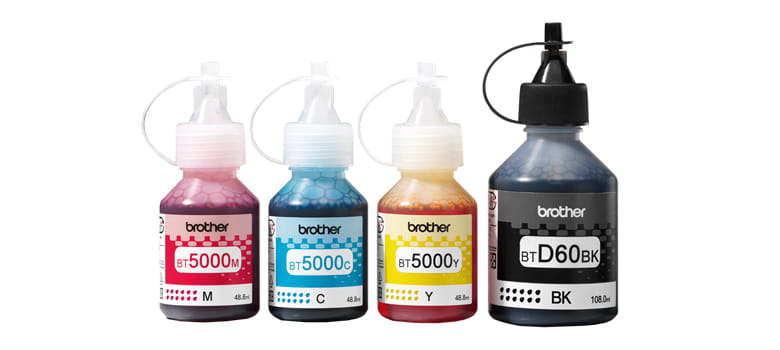 Brother InkBenefit Plus four ink bottles cmyk