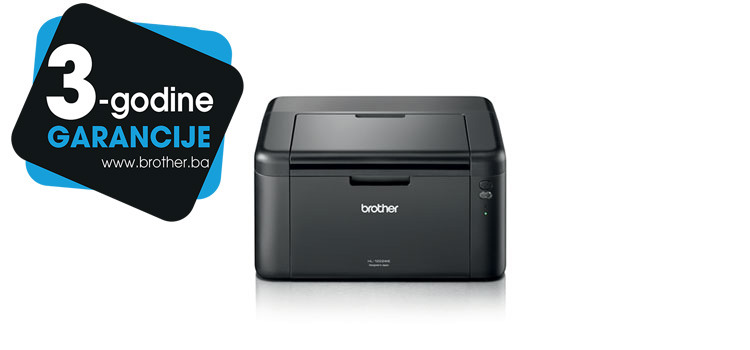 Brother printer HL-1222WE product picture with 3yw logotype for Bosnia