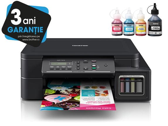 Brother InkBenefit Plus Inkjet Printer DCP-T310 with 3 Years Warranty Logotype and Ink Bottles