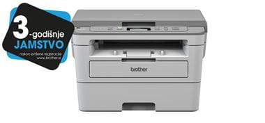DCP-B7520DW printer with 3 years warranty sticker