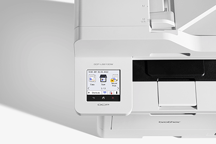 Vedere de sus a ecranului multifuncționalului Brother DCP-L5510DW