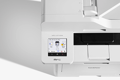 Vedere de sus a ecranului tactil Brother MFC-L5710DW