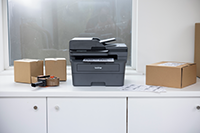 Brother printer sat in small business environment