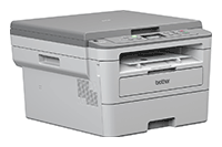 Brother DCP-B7250DW mono lézer 3az1-ben nyomtató jobbról fotózva nyomattal