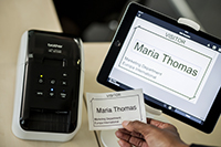 QL-810W  s tabletom iPad za upravljanje posjetiteljima