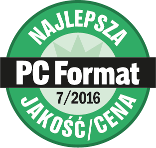 Wyróżenienie PC Format Najlepsza jakość i cena lipiec 2016