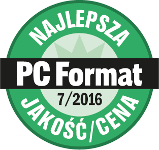 Wyróżenienie PC Format Najlepsza jakość i cena lipiec 2016