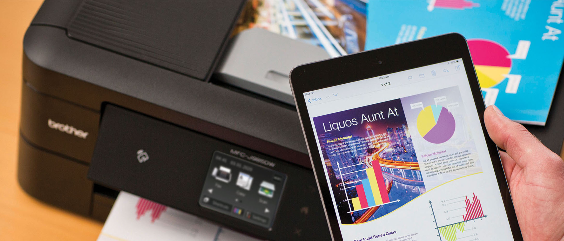 A fax document printing out from Brother fax machine