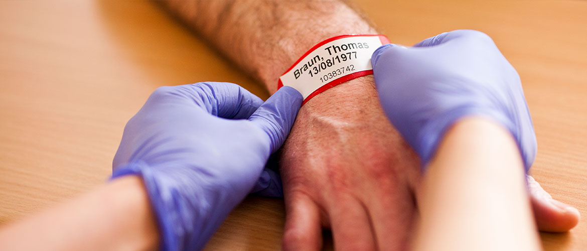 Krankenpfeger Light Patient Ein Armband ähm