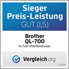 Brother QL-700 Vergleich.org Sieger Preis-Leistung