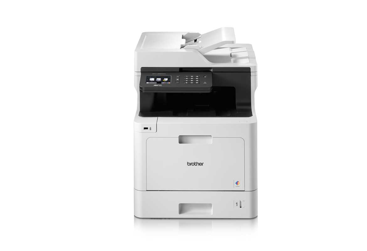 EINEINESTELLTE AUFNAHME DES NETZWERKDRUCKERS MFC L8690 CDW.