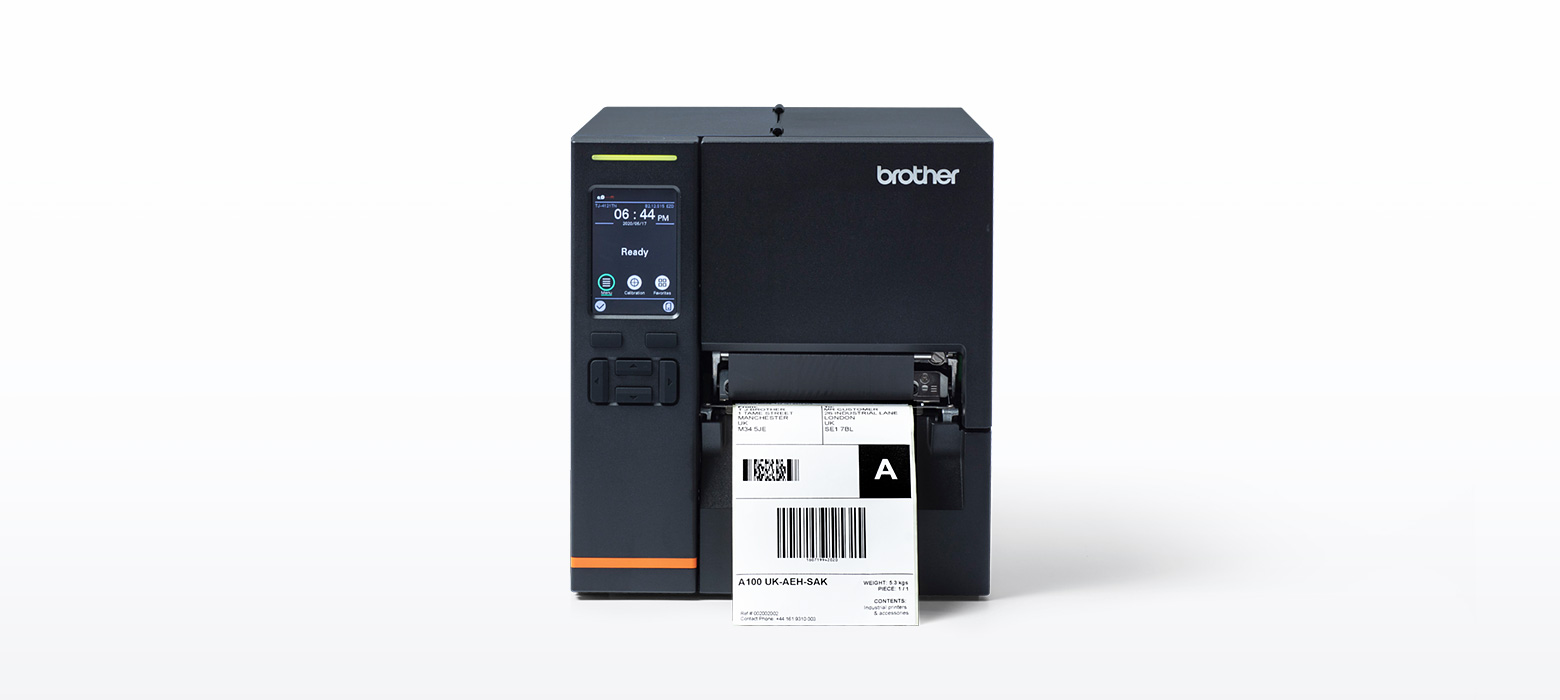 Brother Industrierucker der TJ-Serie, Frontansicht mit Ausdruck