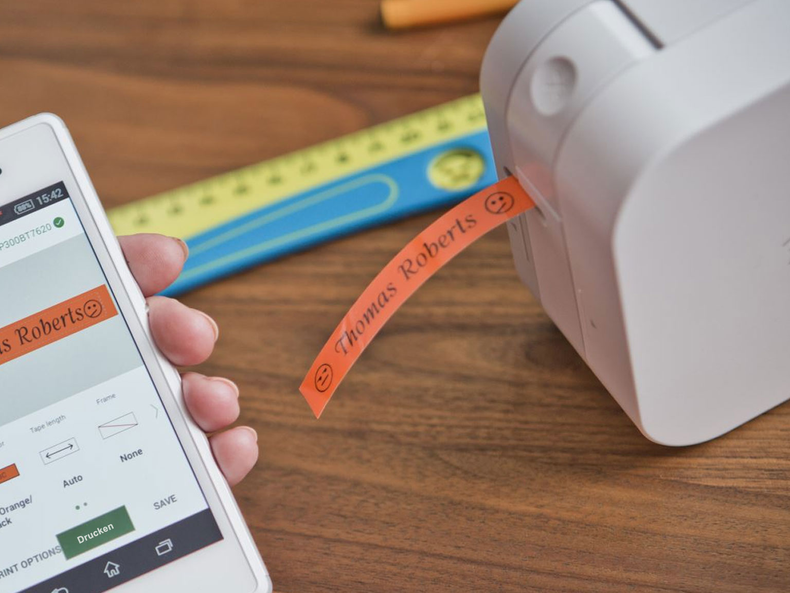 P-Touch Cube mit Konfetti
