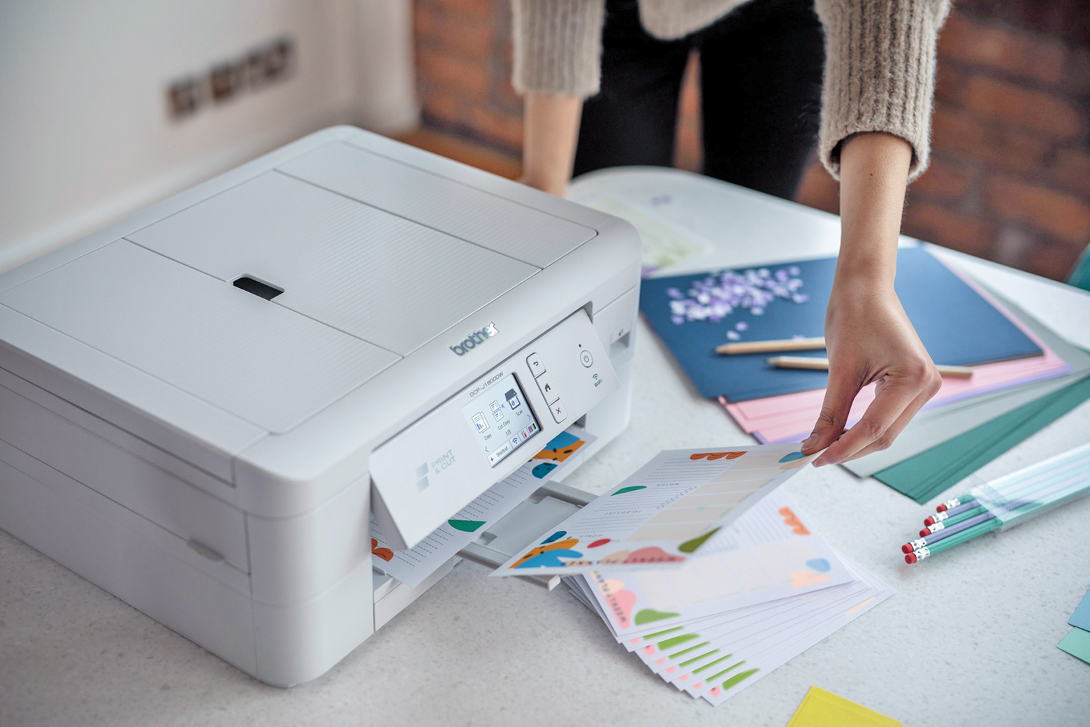 DCP-J1800DW, Druckausgabe eines Wochenplaners für das Heimbüro