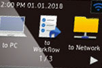 Brother ADS 1700W Workflow im Display