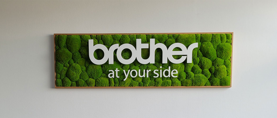 Brotjer Logo auf Mosswand