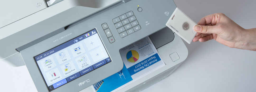 Impresión segura con tarjeta NFC