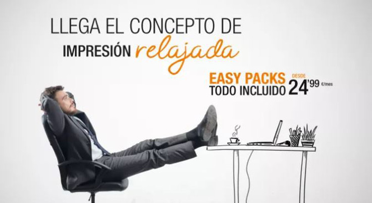 Llega el concepto de impresión relajada. Easy Packs