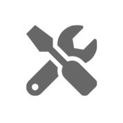 Grey spanner and screw driver icon