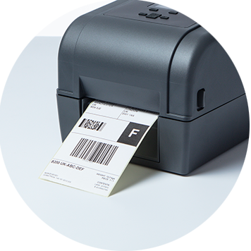 Brother TD-4T desktop label printer with shipping label output
