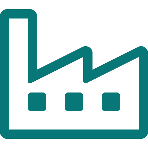 Green industrial factory icon