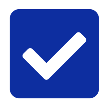 Blue tick icon