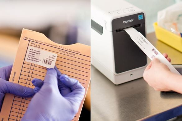Отпечатване на етикет за папка и гривна за пациент