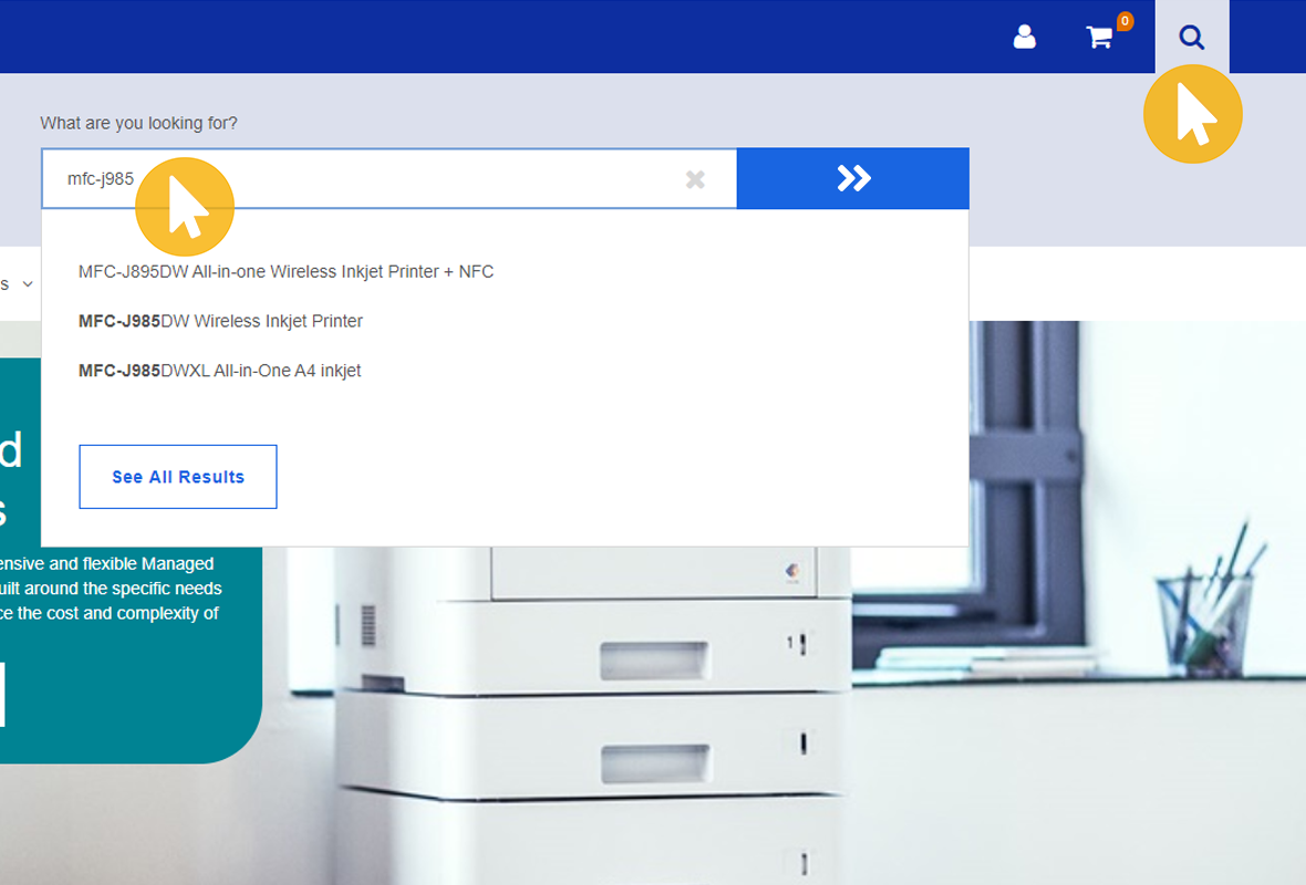 image of search bar and banner image