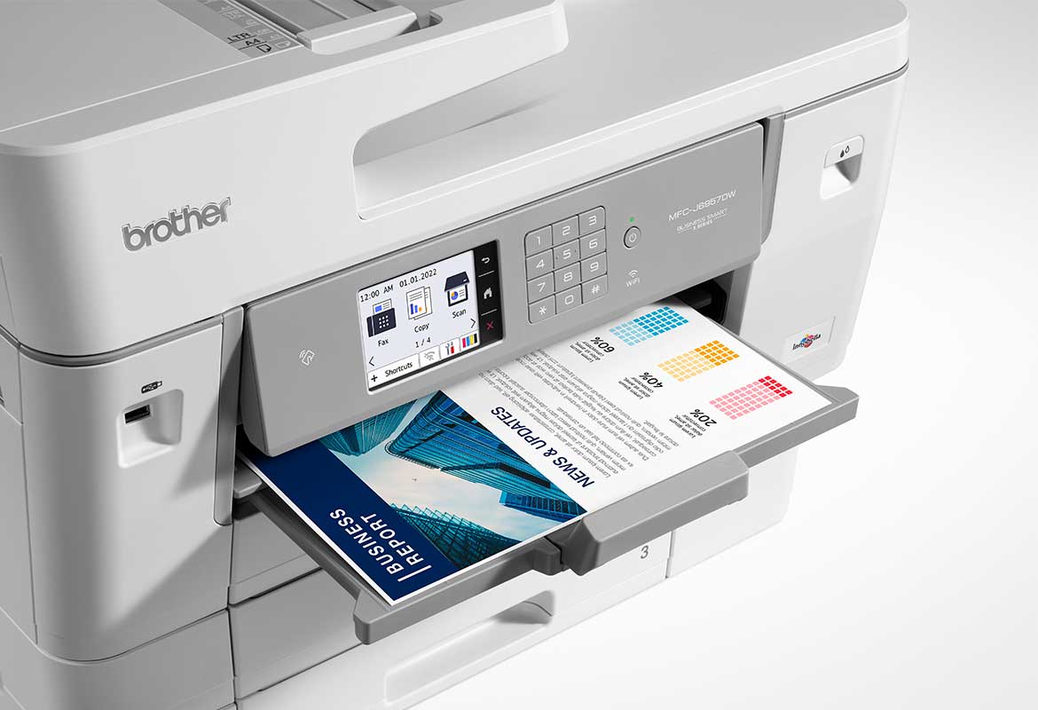 Printer med udskrift