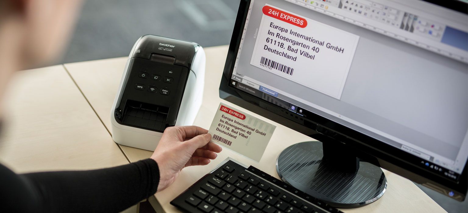 Printing a lable with a Brother QL-810W