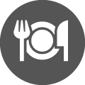 Icon showing utensils