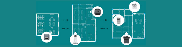 Voit helposti hallinnoida tulostusta useissa eri toimipaikoissa