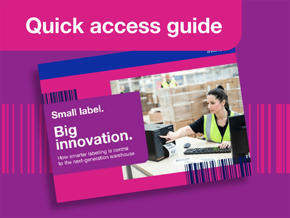 Purple quick access guide front cover