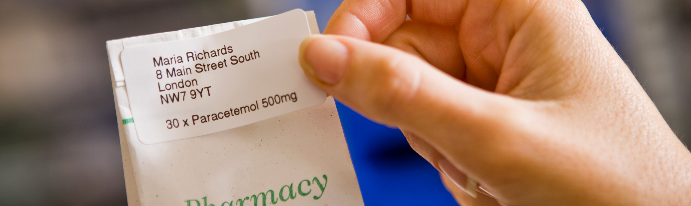 Drug bag label