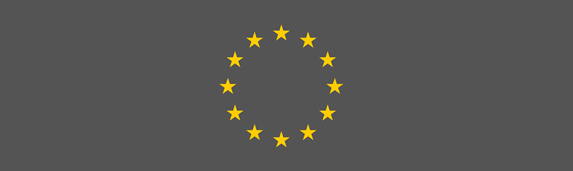 EU flagg med  gule stjerner i en sirkel